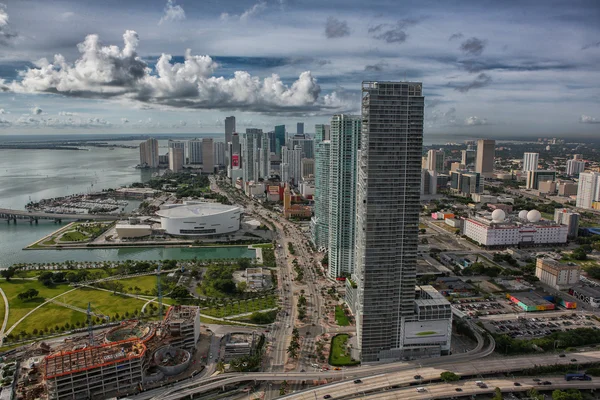 Miami şehir merkezi anten — Stok fotoğraf