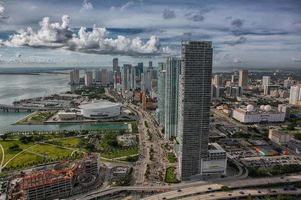 Aérea del centro de Miami — Foto de Stock