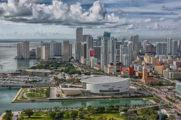 Miami baixa aérea — Fotografia de Stock