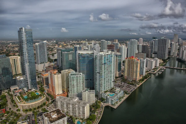 Miami baixa aérea — Fotografia de Stock