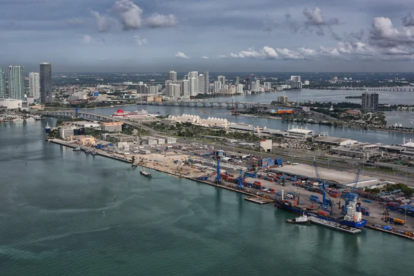 Miami downtown aerial — Stock Photo, Image