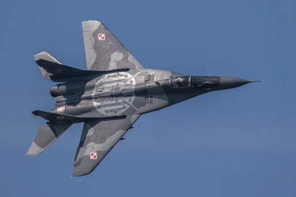 Mig 29 equipe de exibição da Força Aérea Polonesa — Fotografia de Stock