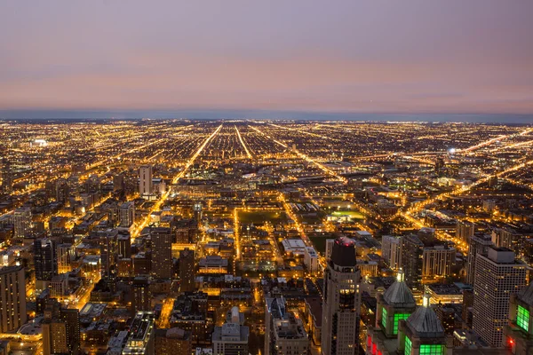 Night in Chicago Downtown — Stock Photo, Image