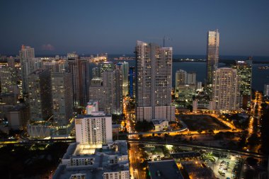 Miami şehir havadan görünümü