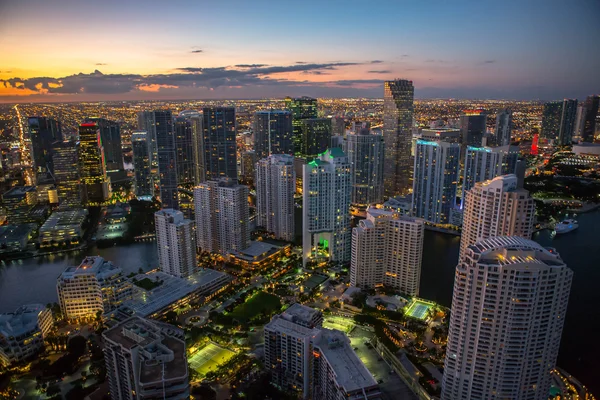 Letecký pohled na město Miami — Stock fotografie