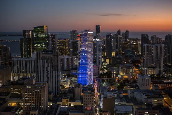 Letecký pohled na město Miami — Stock fotografie