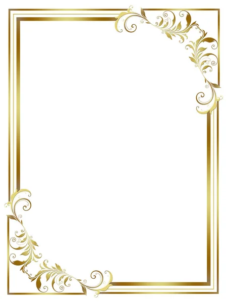 Rahmen Mit Königlichen Ornamenten Auf Weißem Hintergrund — Stockfoto