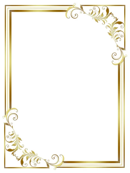 Rand Frame Met Royalty Ornamenten Witte Achtergrond — Stockfoto