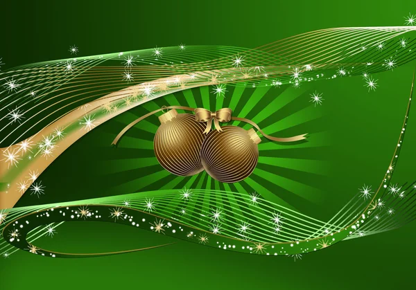 Grön jul bakgrund — Stock vektor