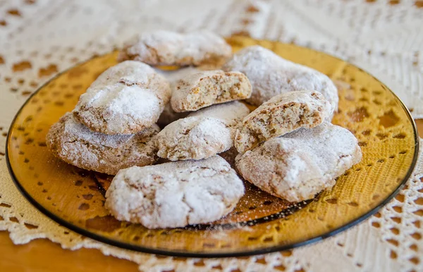 Italian cookies background, closeup. — Stock Photo, Image