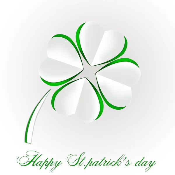 St. Patrick's Day background with clover. — Stock Vector