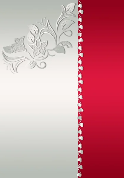 Carte de vœux floral avec place pour le texte . — Image vectorielle