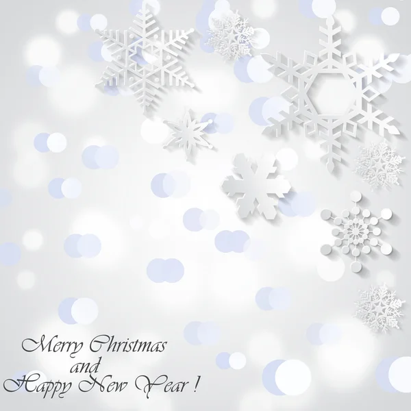 Christmas snowflake natural paper. — Stock Vector