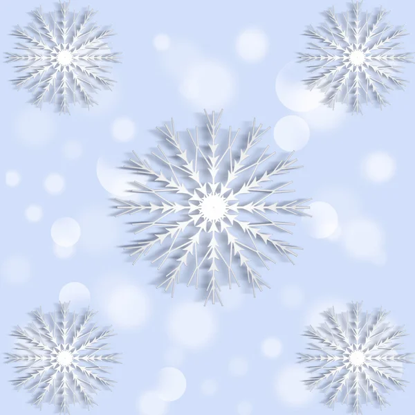 Modèle sans couture avec flocons de neige . — Image vectorielle