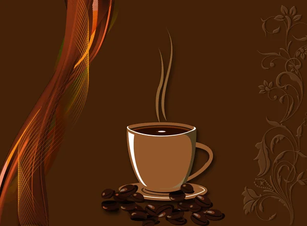 Egy csésze kávé. . — Stock Vector