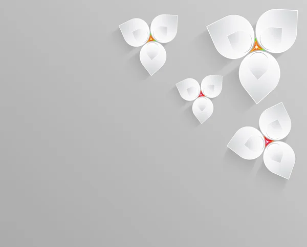 Abstraktní papírové květiny design. — Stockový vektor