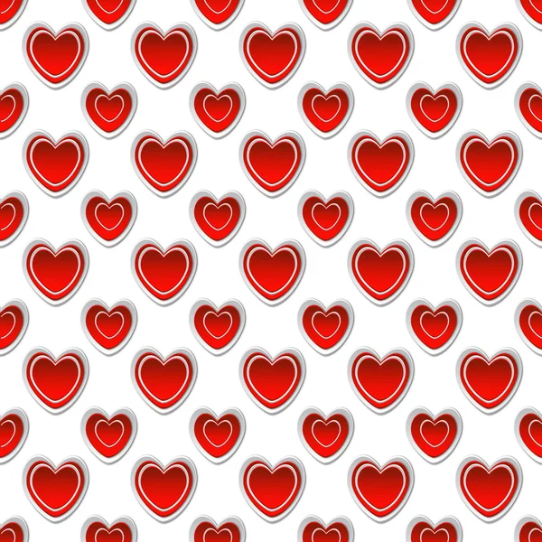 Seamless pattern with hearts. — Stock Vector