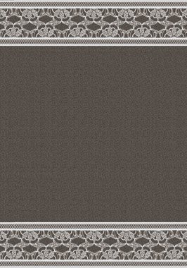 Beyaz dantel ile kahverengi arka plan .