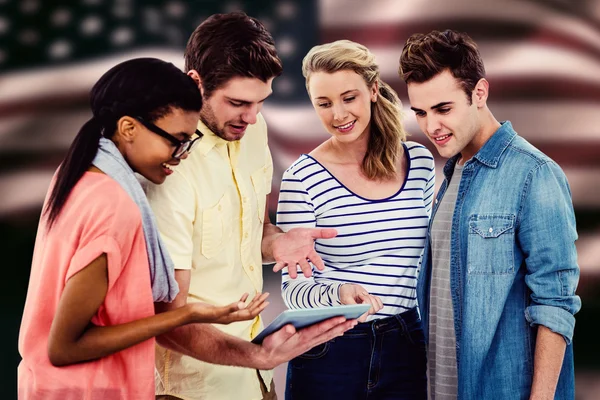 Creative team using a tablet pc — Stock Photo, Image