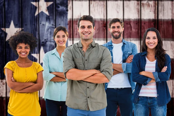 Glückliche junge Kollegen — Stockfoto