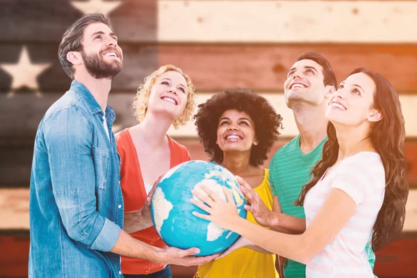 Gente de negocios con un globo — Foto de Stock