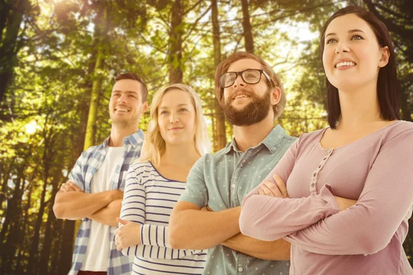 Business people standing in row — Stock Photo, Image