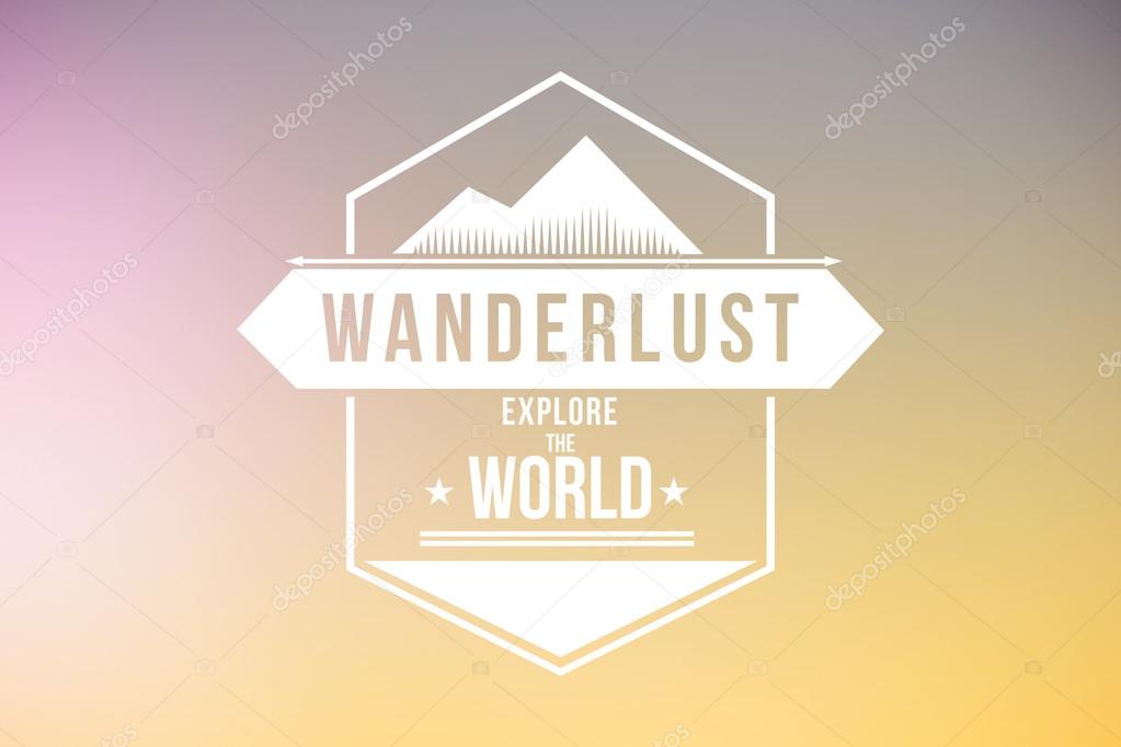 Wanderlust  explore logo against textured background