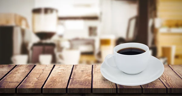 Chicchi di caffè e tazza — Foto Stock