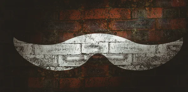 Sammansatt bild av ikonen för en mustasch — Stockfoto
