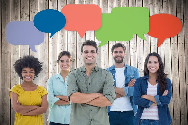 Jóvenes colegas felices — Foto de Stock