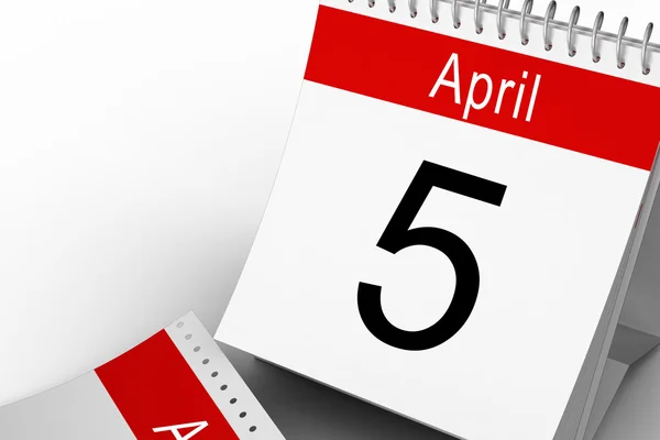 Close up of April calendar — Stock Photo, Image