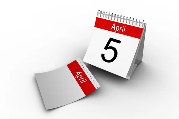 Close up van April agenda — Stockfoto