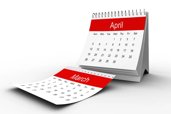 Close up van April agenda — Stockfoto