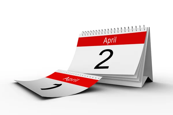 Close up van April agenda — Stockfoto