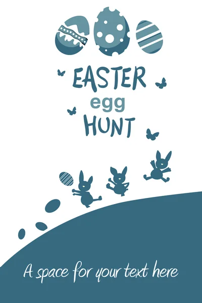 Easter egg hunt with bunnies — Stock Photo, Image