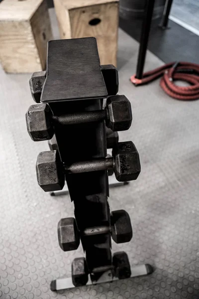 Manubrio rack in palestra — Foto Stock