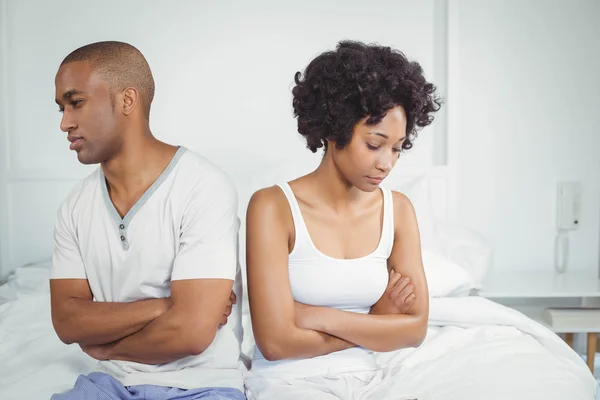 Upset couple not talking after argument — Stockfoto