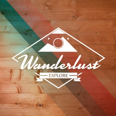 Composite image of wanderlust word clipart