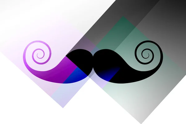 Imagen compuesta del logotipo del bigote — Foto de Stock