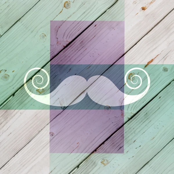 Sammansatt bild av mustasch logotyp — Stockfoto