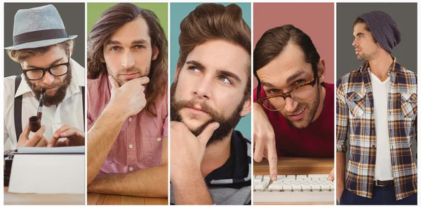 Confident hipster men — Stock Photo, Image