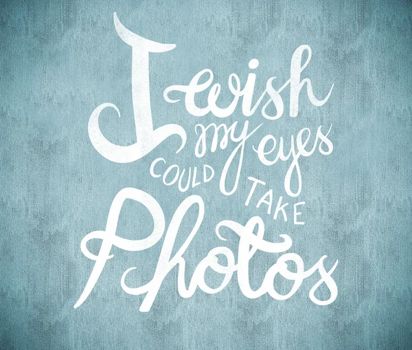 I wish my eyes take photos — Stock Photo, Image