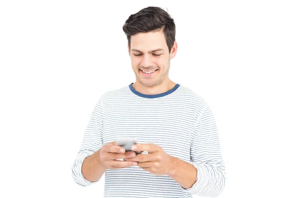 Man using his phone — Stock Photo, Image