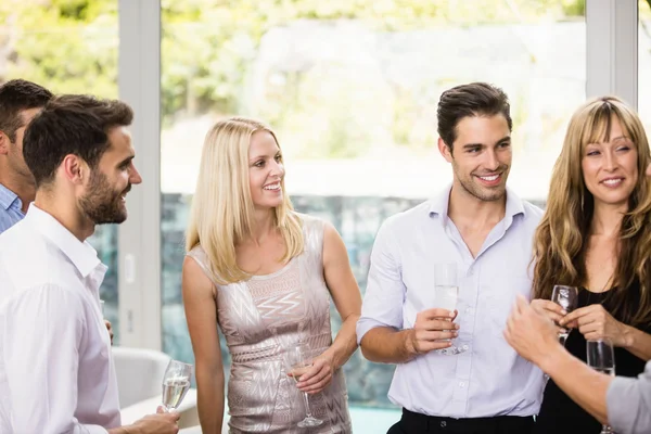Friends having champagne — Stock Photo, Image
