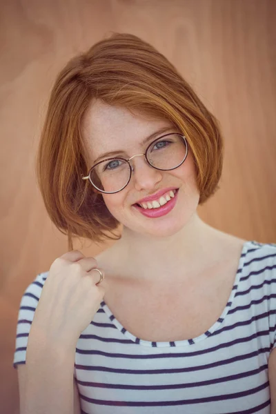 Hipster žena nosí brýle — Stock fotografie