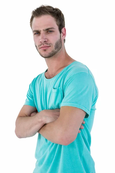 Serious hipster man posing — Stock Photo, Image