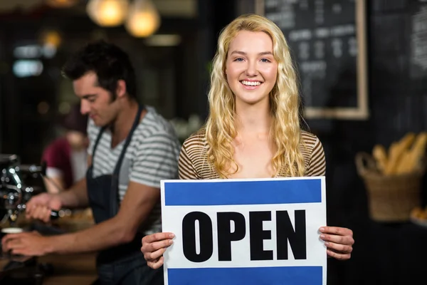 Serveerster weergegeven: open teken — Stockfoto