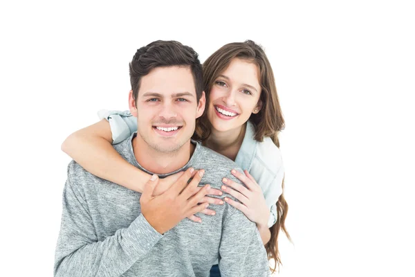 Couple embracing with arms around — Stock Photo, Image