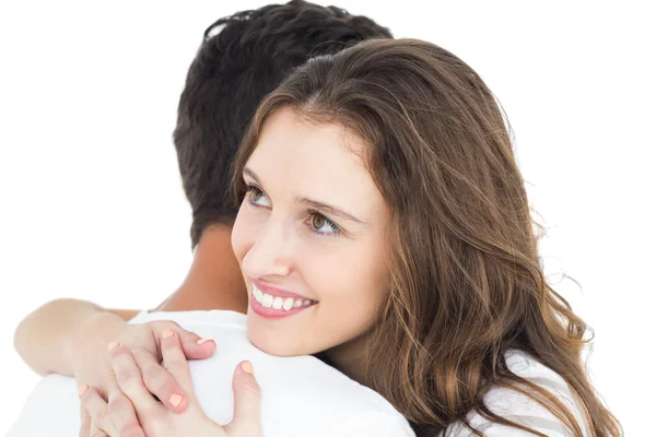 Smiling cute couple hugging — Stock Photo, Image