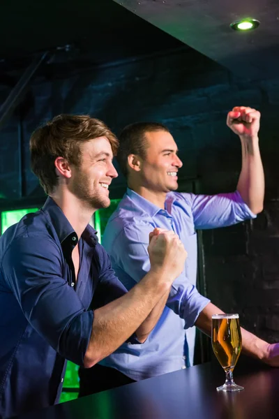 Two happy men raising their fist — Stock Photo, Image